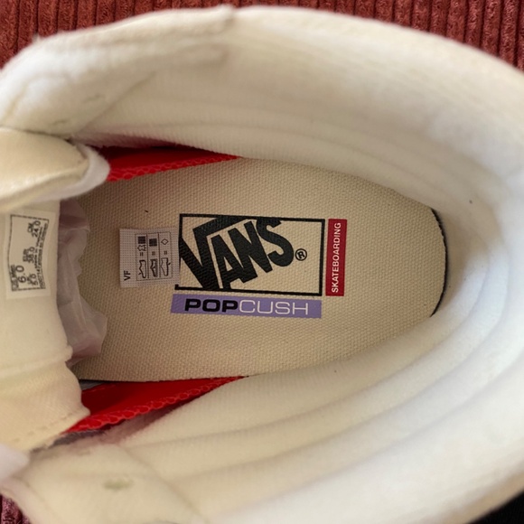 Brand new VANS Sk8 Hi leather cream and white high tops Womens size 8, Mens 6 - Picture 9 of 9